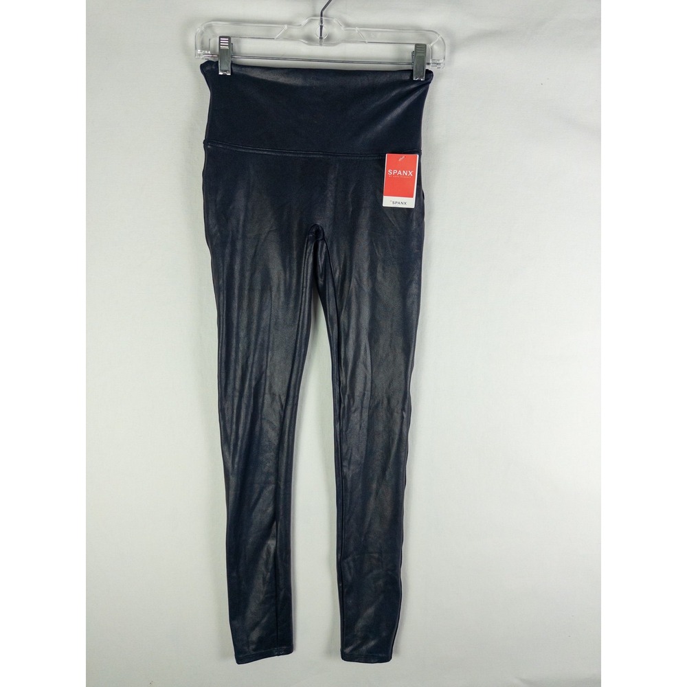Spanx Faux Leather Leggings Womens M Black High Waist NWT Athleisure Streetwear